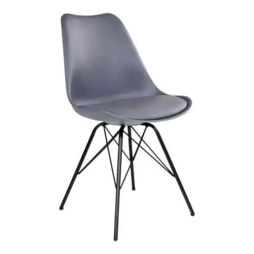 Oslo stol i grå med sorte ben